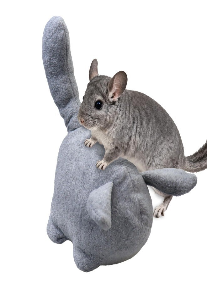 vomvomp Chinchilla Cuddle Buddy Comfort Cuddler for Guinea Pigs, Hamsters, Ferrets, Hedgehogs & Sugar Gliders Anxiety Relief Stuffed Animal Companion (Gray) - Image 1